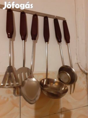 Retró új állapotú rozsdamentes konyhai kiszedő készlet