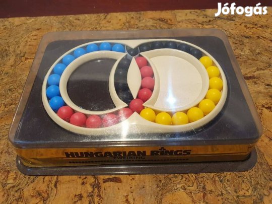 Retro új magyar gyűrűk dobozában leírással logikai társasjáték politec