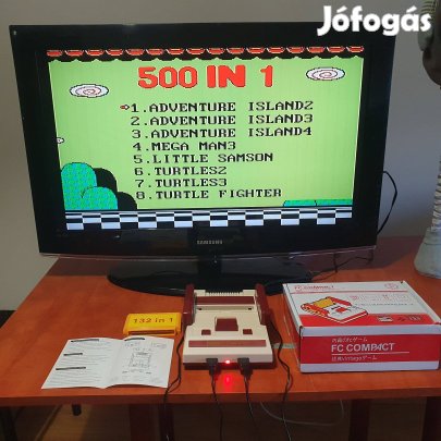 Retro új sárgakazettás játék konzol plusz kazettával kvarcjáték NES kl