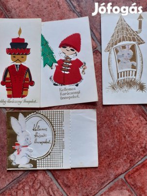 Retro un bársonyos Magyar ill pislogó Német képeslap csomag