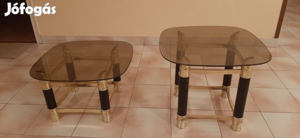 Retro üveg asztalkák