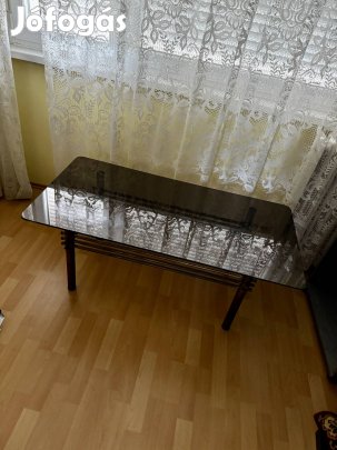 Retro üveg dohányzóasztal eladó