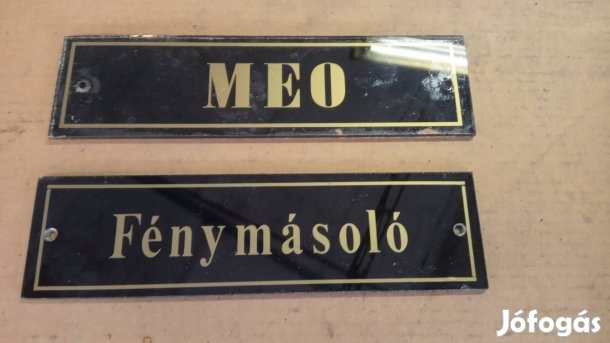 Retro üveg jelzőtábla 