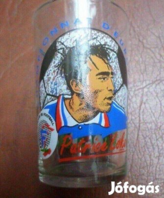 Retro üveg pohár futball relikvia 1996