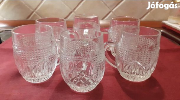 Retro üveg törlés poharak 