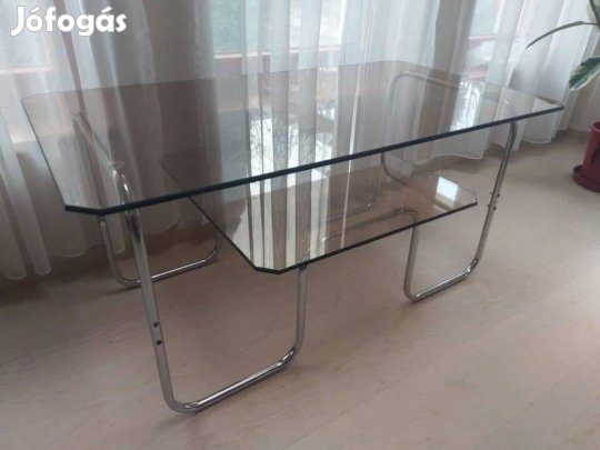 Retro üvegasztal