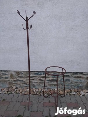 Retró vas állófogas és mosdóállvány