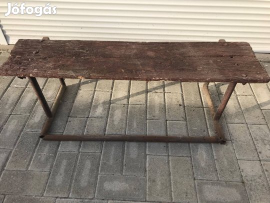 Retro vas lábú pad és szék, erős, masszív