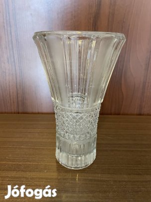 Retro vastag falú üveg virág váza