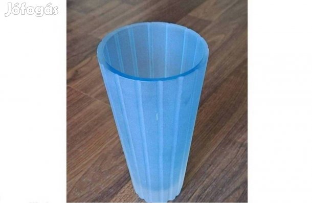 Retro váza, kék színű üvegből