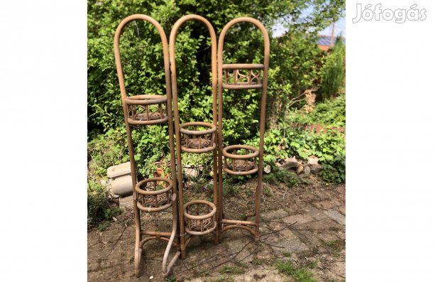Retró virágtartó állvány ,bambusz, szétnyitható 18000 Ft :Lenti
