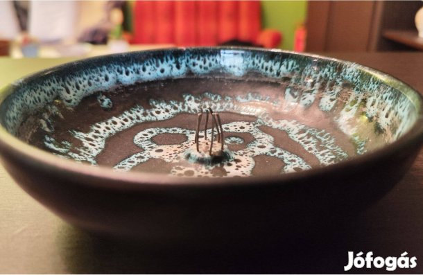 Retró virágtartó tálka vágott virághoz