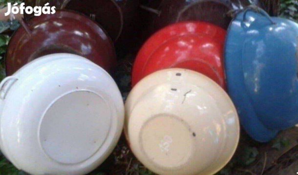 Retro zománcos edény vájling tál bödön