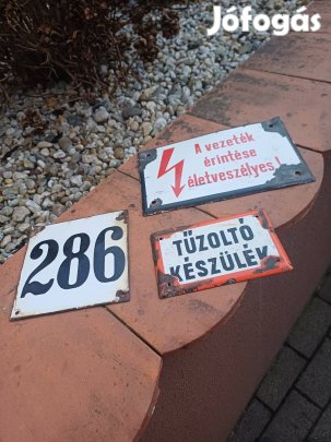 Retró zománctábla.