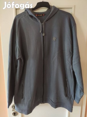 Revans szürke kapucnis cipzáras pulóver