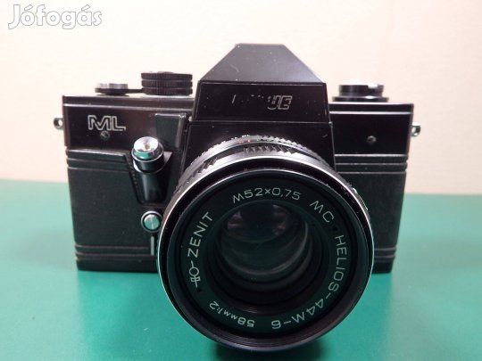 Revue ML Fényképezőgép Zenit Helios 44-M -6 58 MM Objektívvel Retro