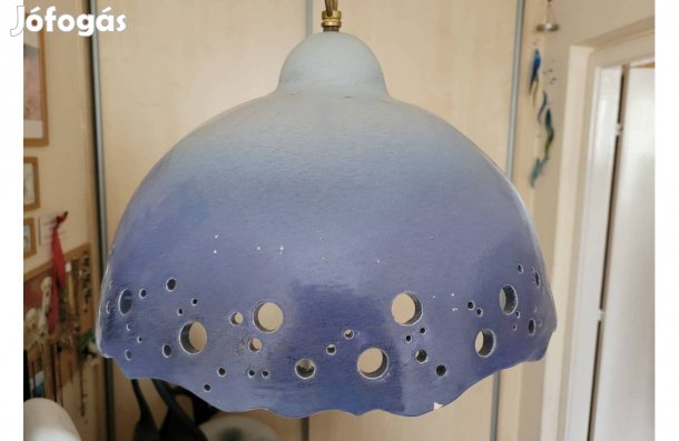 Réz - majolikabúrás függőlámpa