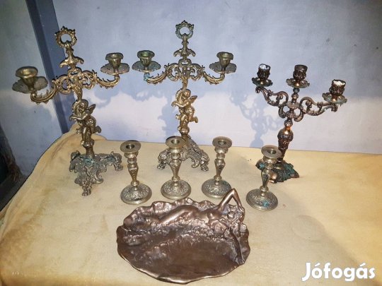 Réz- és bronz dísztárgy gyűjtemény - gyertya tartó gyertyatartó