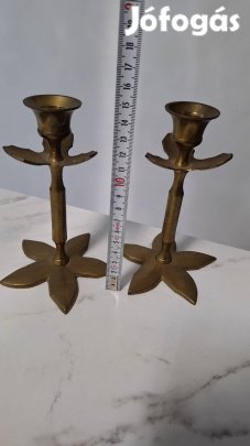 Réz antik gyertyatartó