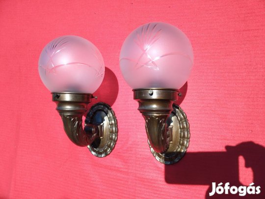 Réz antikolt falikarok párban eladó