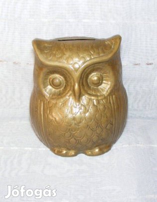 Réz bagoly figura, persely