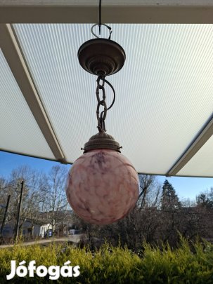 Réz csillár muránói üveggel