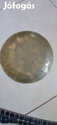 Réz dísztányér 19,5cm átmérő