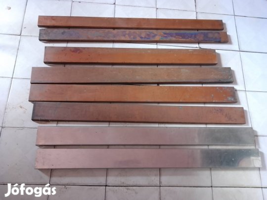 Réz és rozsdamentes küszöbök 8 db