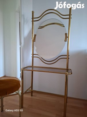 Réz fésülködő asztal székkel