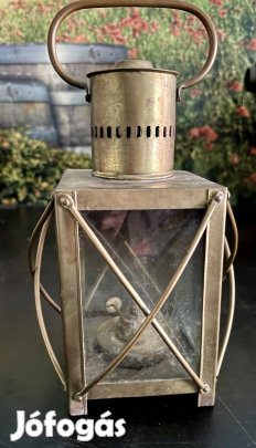 Réz hajós viharlámpa mutatós dekorációs darab