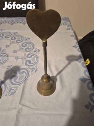 Réz harang szív mintázattal