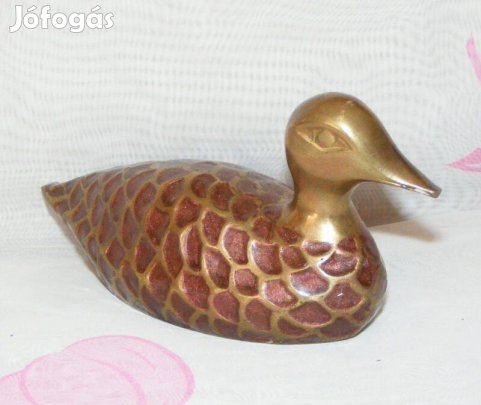 Réz kacsa tűzzománc díszítéssel