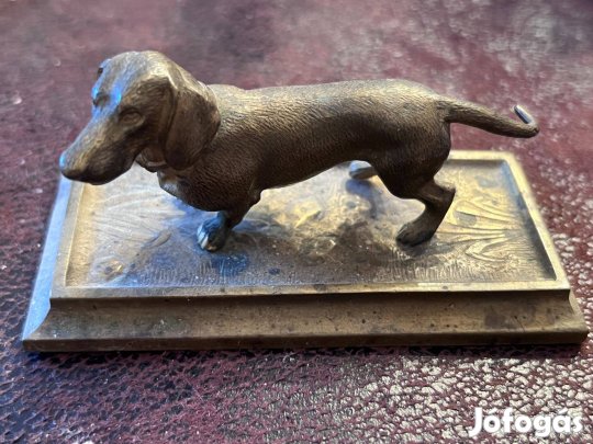 Réz kisplasztika (Tacskó figura) XX. század első fele