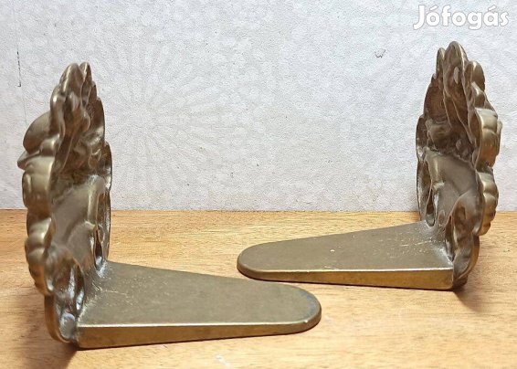 Réz könyvtámasz 2db rózsa virág mintás