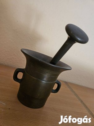 Réz mozsár és gyertyatartók