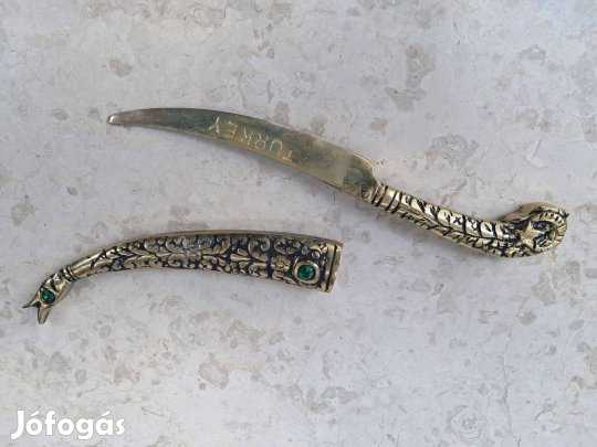 Réz papírvágó kés