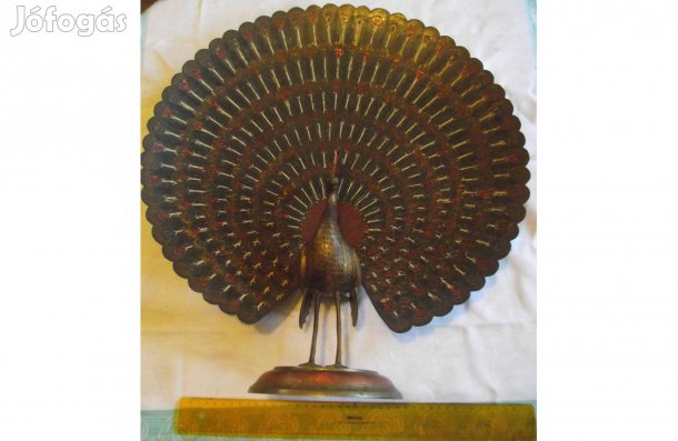 Réz páva nagy méret