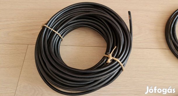 Réz szövet árnyékolású (fekete) koax-kábelek