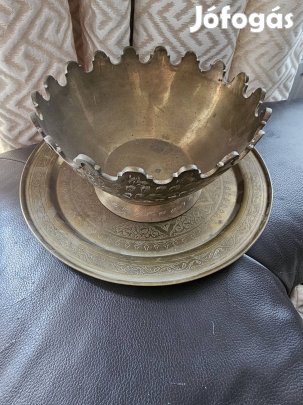 Réz tál tányér