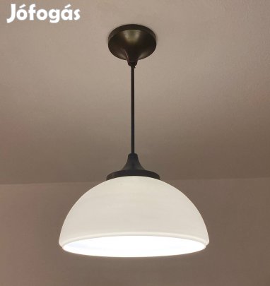 Réz üveg képcsarnokos csillár függőlámpa függeszték fehér