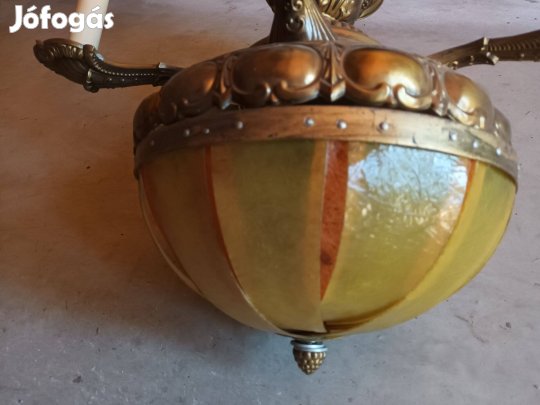Rézcsillár réz csillár díszes antik jellegű minta