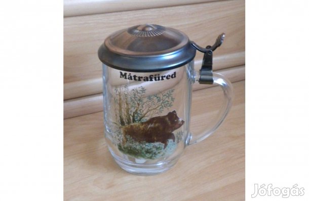 Rézfedeles söröskorsó, pohár - új