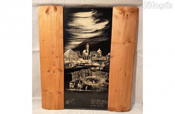 Rézkarc Üzbegisztánból, Buhara, a Bazár Kupolái