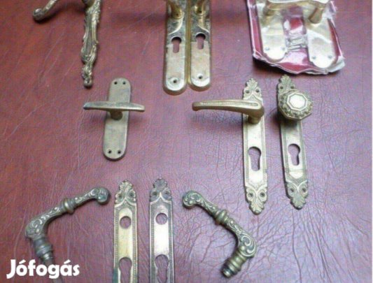 Rézkilincs gyűjtemény újszerű réz kilincs