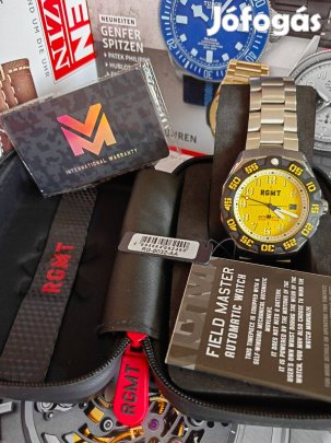 Rgmt Field Master Tuscan Yellow automata férfi óra Teljes szett Új