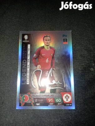 Ricardo Carvalho topps legend aláírt signature style focis kártya