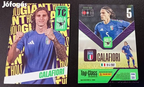 Riccardo Calafiori Olaszország Holo Giant focis kártya Top Class 2025