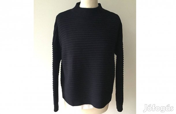 Rich & Royal - Fekete, meleg, női pulóver. (50% gyapjú). S-es Állap