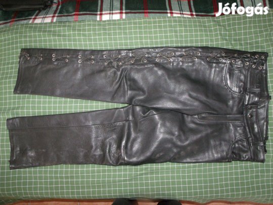 Richa 2XL-es fűzős motoros bőrnadrág motorosnadrág derék 94cm