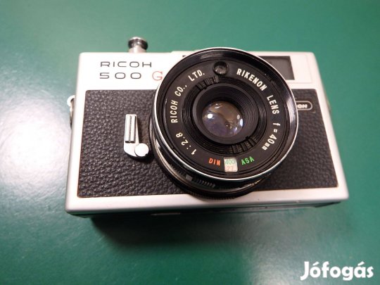 Ricoh 500 G Camera Régi Fényképezőgép Retro Rikenon 40 MM Objektívvel